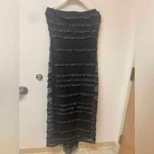 BARI JAY Ruffled and Sparkly Strapless Evening Gown With Train (14)